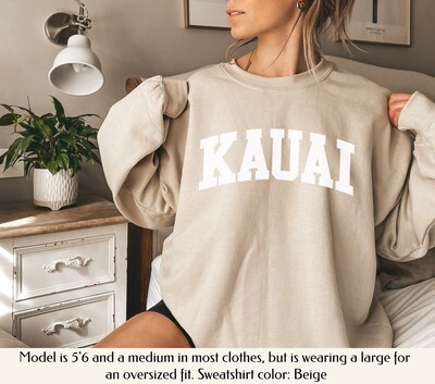 Kauai Sweatshirt, Hawaii Sweater, Kauai Souvenir Gift, Kauai Trip, Hawaii Unisex Soft Crewneck - image1